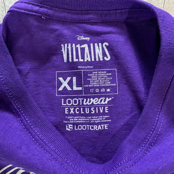 Disney Villains Evil Queen Purple X Large XL T-Shirt Loot Crate Exclusive - Picture 6 of 7